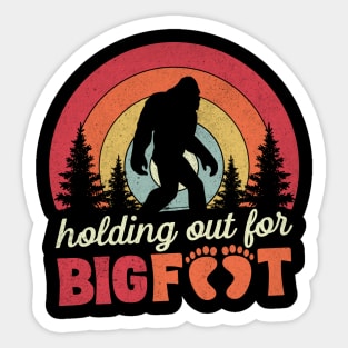 Holding Out For Bigfoot Valentine's Day Sasquatch Gift Sticker